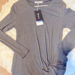 Twisted long sleeve top
